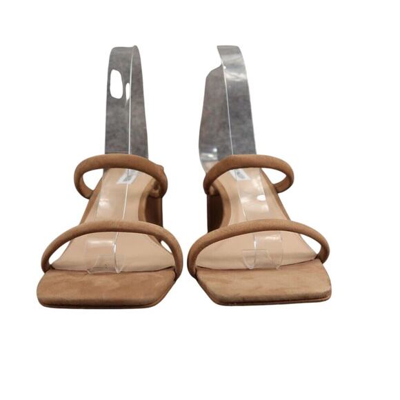 Steve Madden Shoes Womens 10 Sandal Mule Pumps Double Strap Leather Brown Lilah - Picture 3 of 12